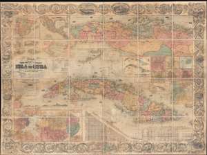 1862 Torre / Colton Wall Map of Cuba