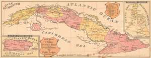 1898 Public Ledger Map of Cuba and the Philippines during the Spanish American War
