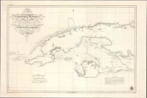 1854 Direccion Hidrografica Nautical Chart of Map of Cuba