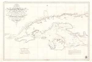 1854 Hidrografica Nautical Chart of Map of Cuba