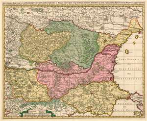 1677 Visscher Map of the Frontiers of Turkey in Europe