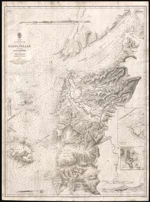 1844 'Spratt Map' of the Dardanelles and the Troad - led to discovery of Troy!