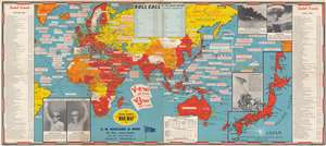 1945 Turner Map of the World at the End of World War II