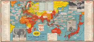 1945 Turner Map of the World at the End of World War II