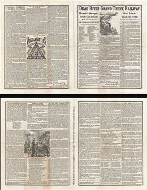1869 Dead River Grand Trunk Railway Temperance Broadsheet