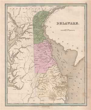 1846 Bradford Map of Delaware