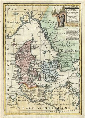 1747 Bowen Map of Denmark
