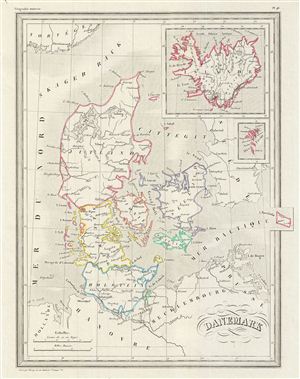 1843 Malte-Brun Map of Denmark