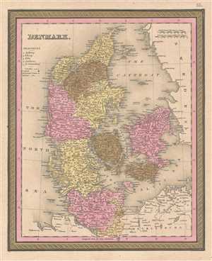 1849 Mitchell Map of Denmark