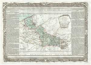 1786 Desnos and de la Tour Map of the Department du Nord in France