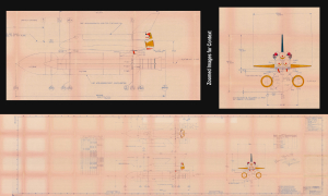 1975 Rockwell International 'Design Phase' Blueprint of Space Shuttle