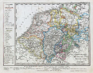 1862 Stieler Map of Holland, Belgium and Western Germany
