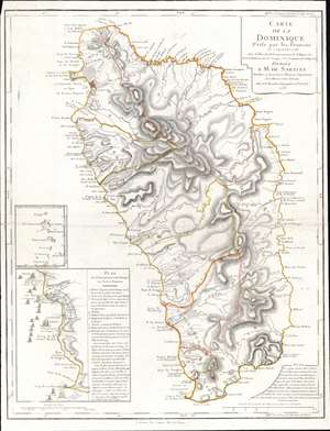 1778 Buache Map of Dominica