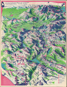 1955 Mathis Pictorial Map of U.S. Route 40, Donner Pass, California and Nevada