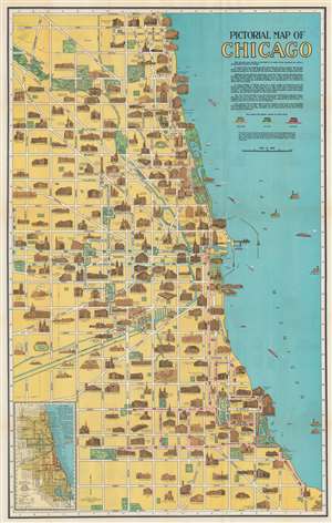 1926 Clason Map of Chicago, Illinois