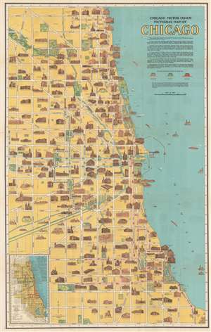 1927 Clason Map of Chicago, Illinois