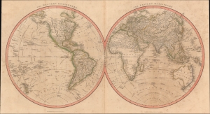 1811 Cary Dual Hemispheres World Map