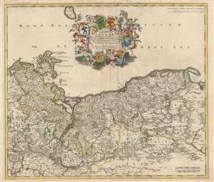 1721 De Wit Map of Pomerania, Germany and Poland