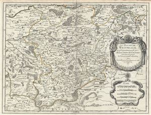 1681 Jaillot Map of Westphalia, Germany