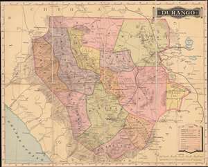 1886 Garcia y Cubas Map of Durango, Mexico