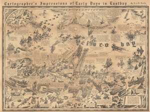 1934 Lundy Pictorial Map of Oakland and San Francisco Bay, California