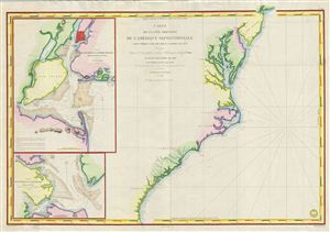 1834 Blunt Map of the United States East Coast: New York City to St. John's River, Florida