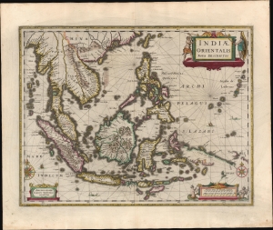 1630 / 1638 Jansson Map of the East Indies: landmark in Australia and Philippine Geography