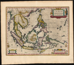1630 / 1638 Jansson Map of the East Indies: landmark in Australia and Philippine Geography