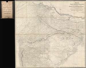 1846 Walker Map of Proposed East Indian Railway Calcutta - Delhi, India