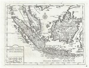 1740 Alibrizzi Map of the East Indies (Malay, Singapore, Borneo)