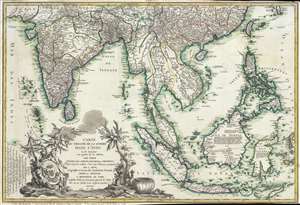 1781 Denis Map of the East Indies (Revolutionary War interest)