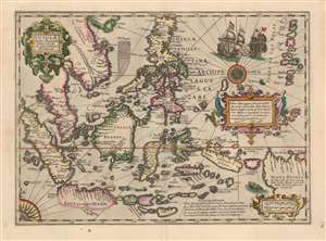 1628 Hondius Map of the East Indies and the Philippines