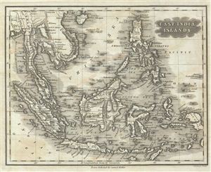 1828 Malte-Brun Map of the East Indies (Singapore, Thailand, Borneo, Malaysia)