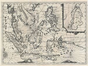 1705 Renneville Map of the East Indies: Malaya, Java, Borneo, Singapore