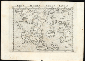 1561 Ruscelli Map of the East Indies and the Straits of Malacca