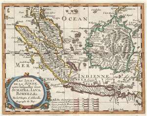 1657 Sanson Map of the East Indies (Sumatra, Java, Borneo)