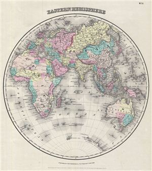1856 Colton Map of the Eastern Hemisphere (Asia, Africa, Europe, Australia)