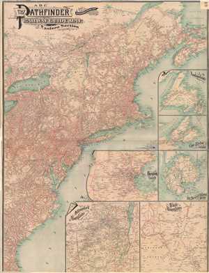 1901 Railroad Map of the Eastern United States