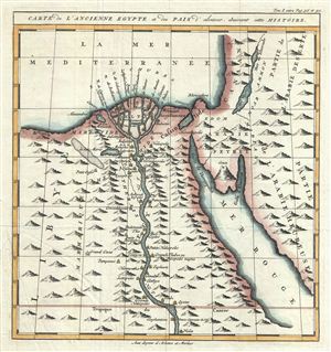 1750 Bossuet Map of Ancient Egypt