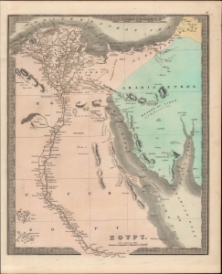 1849 Greenleaf Map of Egypt
