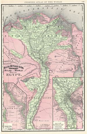 1892 Rand McNally Map of Egypt
