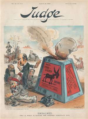 1899 Gillam Political Cartoon Ridiculing the Resurgence of Free Silver