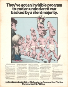 1970 Grossman Anti-War Broadside of the Nonexistent Anti-War Politicians