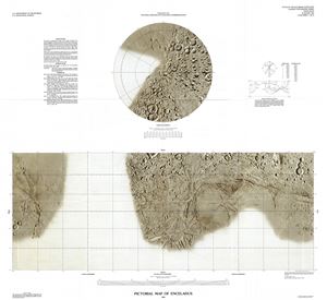 1992 U.S. Geological Survey Pictorial Map of Enceladus, Moon of Saturn