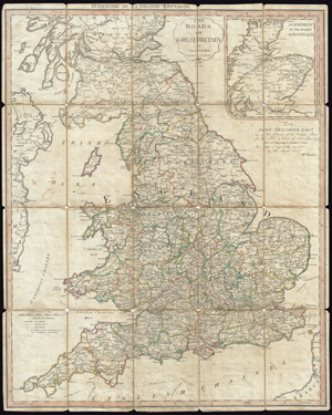 1790 Faden Map of the Roads of Great Britain or England