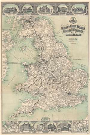 1911 McCorquodale Railroad Map of England and Wales