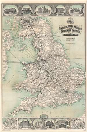 1911 McCorquodale Railroad Map of England and Wales