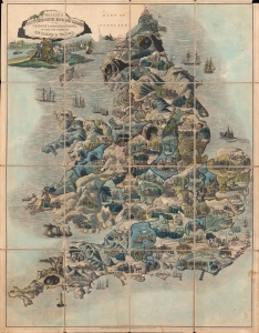 1830 Wallis Map and Game, England and Wales