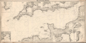 1887 Norie and Wilson Blueback Nautical Chart of Map of the English Channel