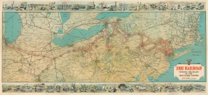 1930 Whitney-Graham Railroad Map of the Northeastern United States